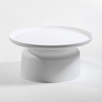 שולחן פלסטיק לרביצה קוטר 60 צבע לבן