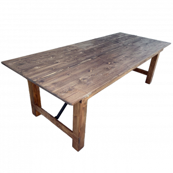 שולחן עץ מטר 2X1 חום 10 אנשים