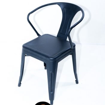 כיסא קפה פח שחור + ידית