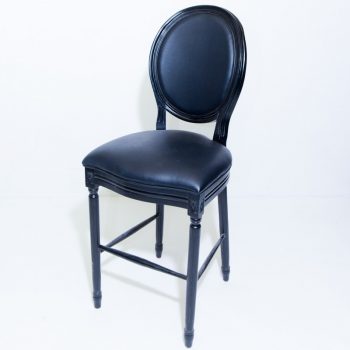 כיסא בר לואי שחור עץ