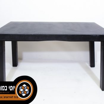 שולחן אפוקסי מלבן 80X120 שחור | 4 אנשים
