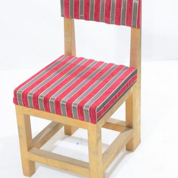 כיסא מרוקאי משענת אדום/זהב