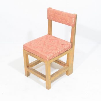כיסא מרוקאי משענת חום/זהב