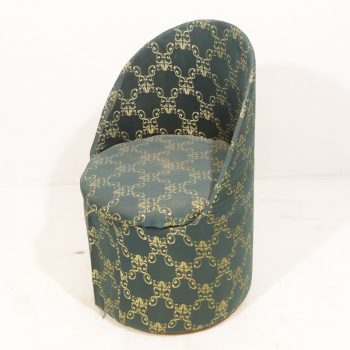 כיסא מרוקאי עגול ירוק/זהב