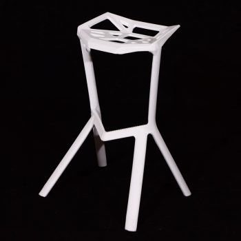 כיסא בר פלסטיק לבן