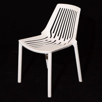 כיסא פסים לבן