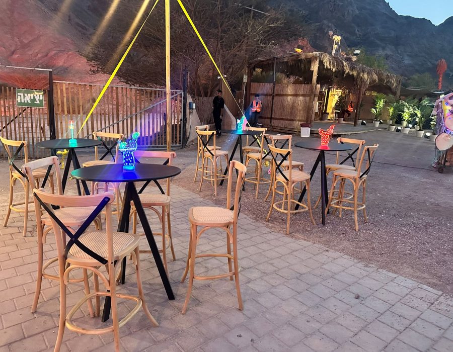 שולחן כוכב שחור גובה 1.1