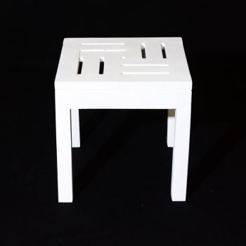 שולחן אלגנט 45X45 עץ | לבן