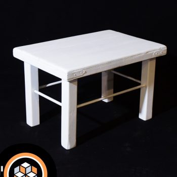 שולחן בוצר מרובע 80X60 לבן