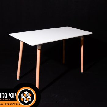 שולחן מלבן 120X60 רגליים טבעי 4 אנשים