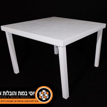 שולחן אפוקסי מרובע 80X80 לבן | 4 אנשים