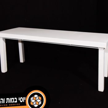 שולחן אפוקסי מלבן 120X80 לבן | 6 אנשים