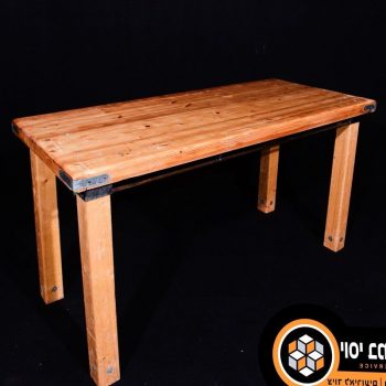 שולחן בוצר מלבן 170X80 טבעי | 6 אנשים